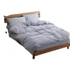 Solid wood bed frame with bed board support and stable bedding set Item Picture